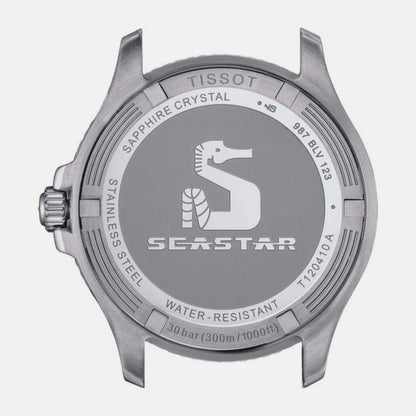 Tissot Seastar 1000 Men Quartz Black Dial Analog Silicone Watch T1204102705100