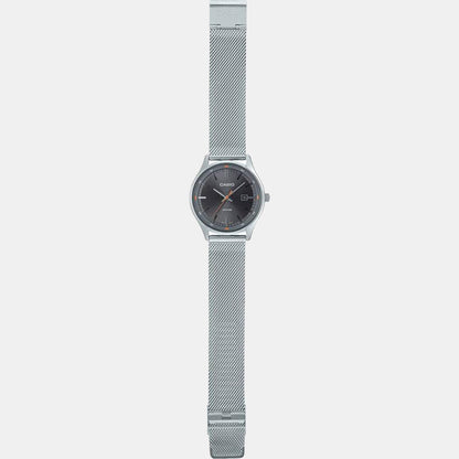 Enticer Men Quartz Grey Dial Analog Mesh Watch A2108
