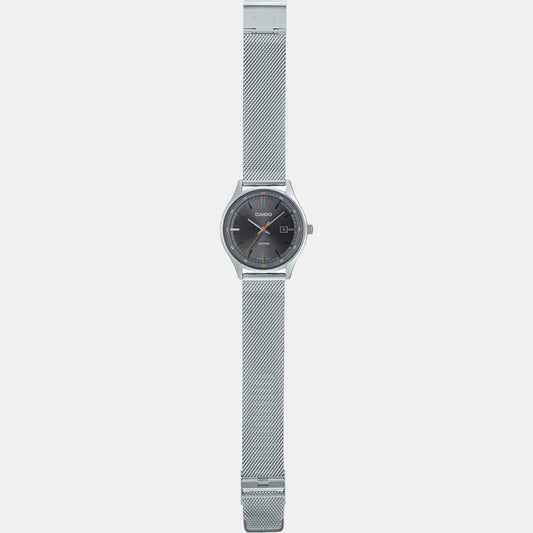 Enticer Men Quartz Grey Dial Analog Mesh Watch A2108