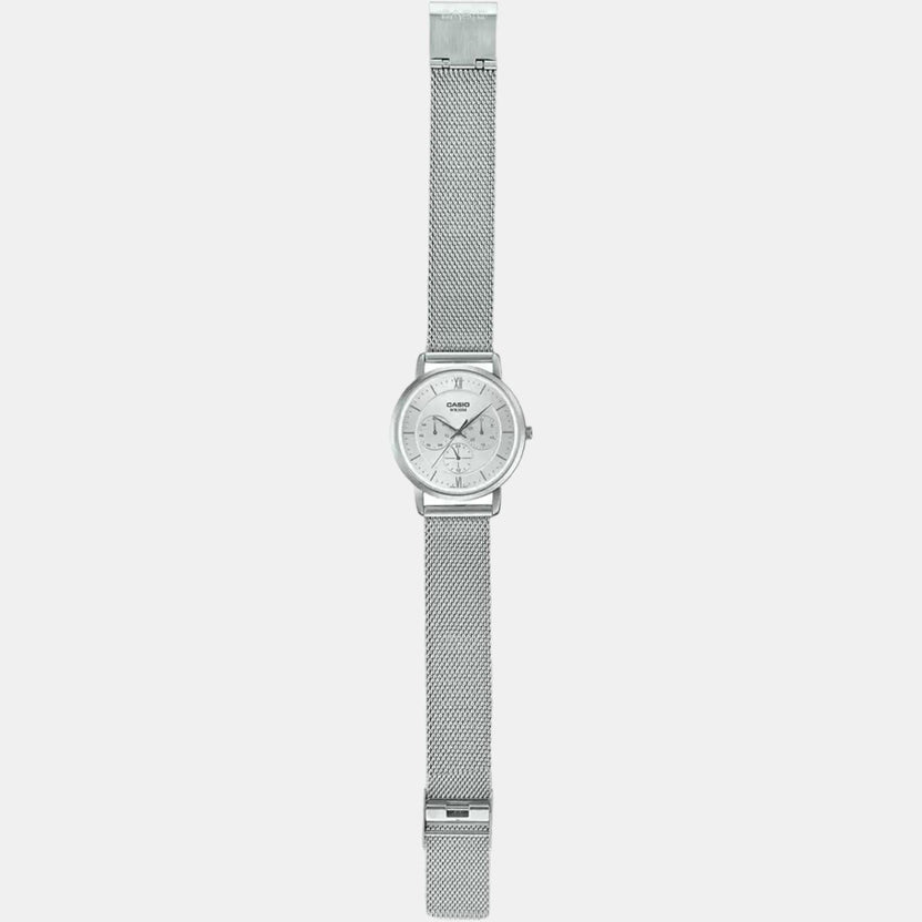 Enticer Men Quartz White Dial Chronograph Mesh Watch A1922