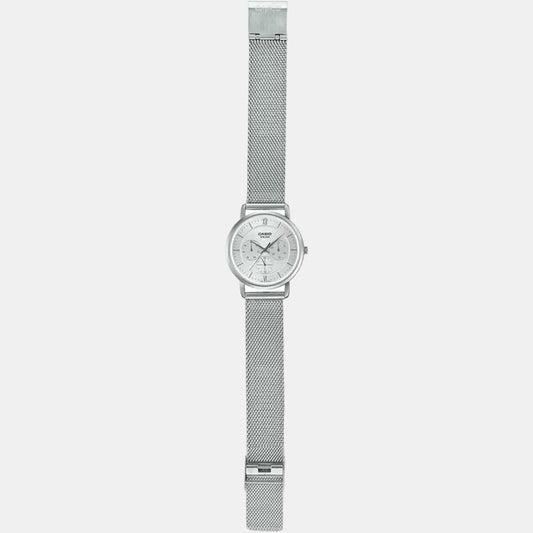 Enticer Men Quartz White Dial Chronograph Mesh Watch A1922