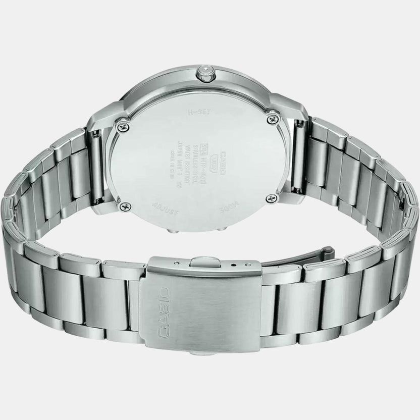 Enticer Men Quartz Black Dial Analog-Digital Stainless Steel Watch A1959