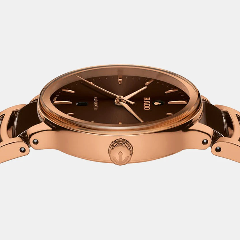 Rado Centrix Women Quartz Brown Dial Analog Stainless Steel Watch R30024302