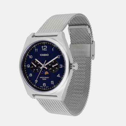 Enticer Men Quartz Blue Dial Chronograph Mesh Watch A2179