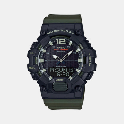 Casio Youth Men Quartz Black Dial Analog-Digital Resin Watch D155