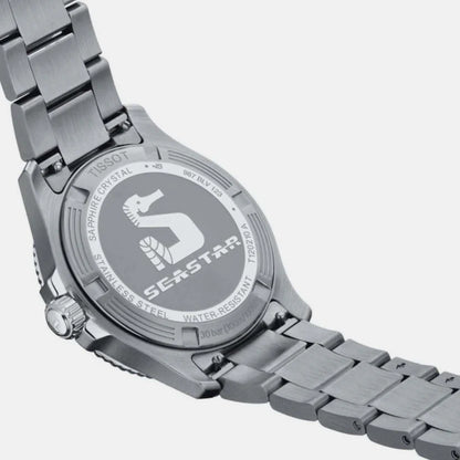 Tissot Seastar 1000 Men Quartz Black Dial Analog Stainless Steel Watch T1204101105100