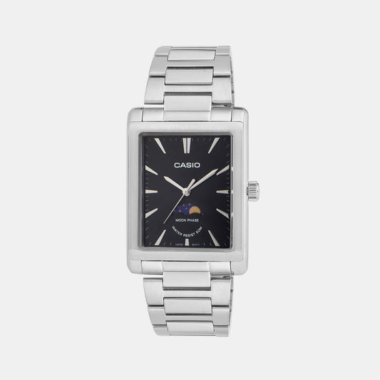 Enticer Men Quartz Black Dial Analog Stainless Steel Watch A2170