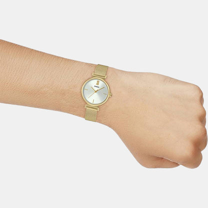 Enticer Women Quartz White Dial Analog Mesh Watch A2127