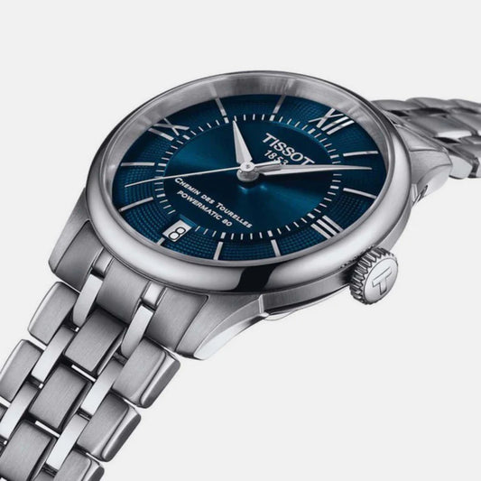 Tissot Chemin Des Tourelles Women Automatic Blue Dial Analog Stainless steel Watch T1392071104800