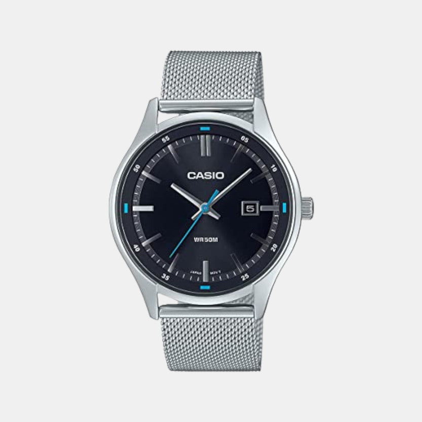 Enticer Men Quartz Black Dial Analog Mesh Watch A2106