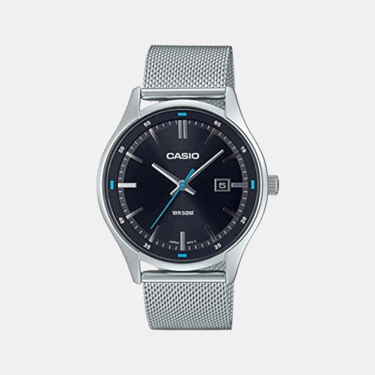 Enticer Men Quartz Black Dial Analog Mesh Watch A2106