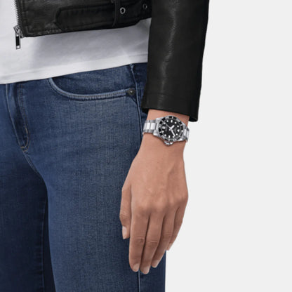 Tissot Seastar 1000 Women Quartz Black Dial Analog Stainless steel Watch T1202101105100
