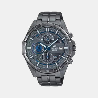Casio Edifice Men Quartz Grey Dial Chronograph Stainless Steel Watch EX494