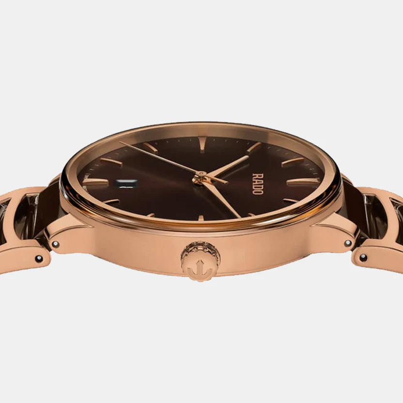 Rado Centrix Unisex Quartz Brown Dial Analog Stainless Steel Watch R30023302