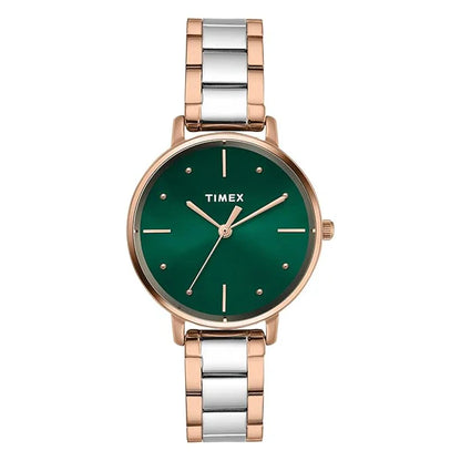 Timex Trendline Round 21mm Green Dial Analog Women Watch - TWEL15827
