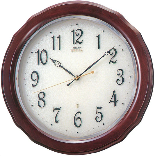 AHS521B Oak Wood in Piano finish Wall Clock