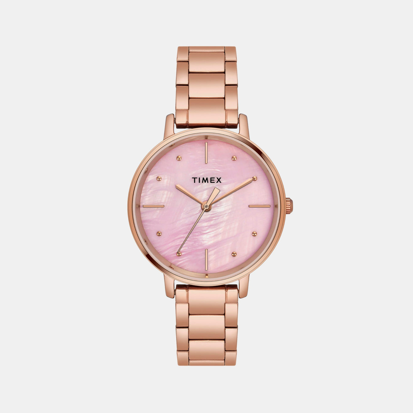Timex Classics Women Quartz Mother Of Pearl Dial Analog Stainless Steel Watch-TWEL15807