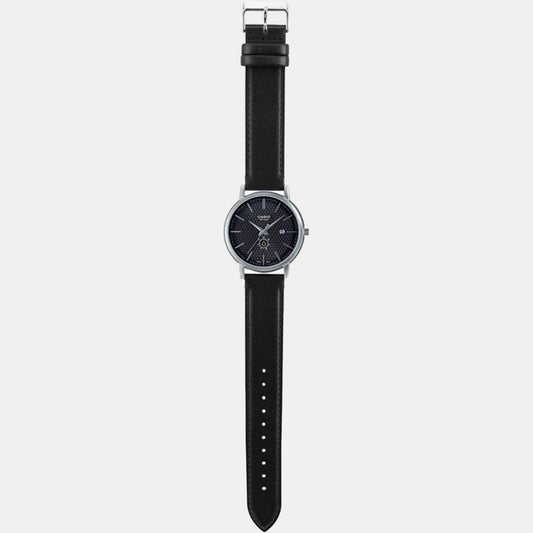 Enticer Men Quartz Black Dial Analog Leather Watch A2055