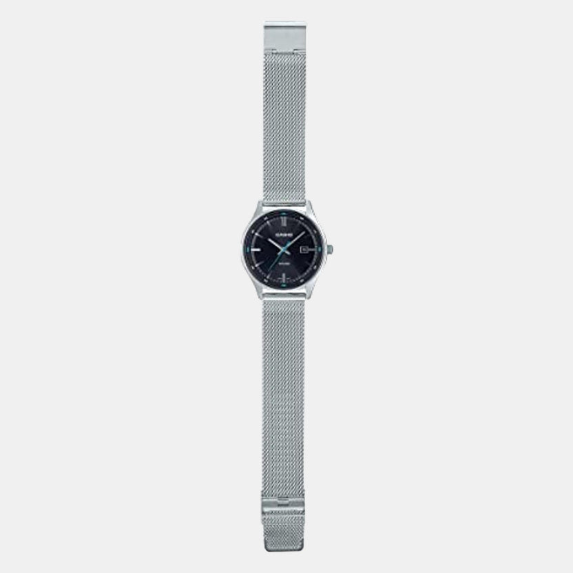 Enticer Men Quartz Black Dial Analog Mesh Watch A2106