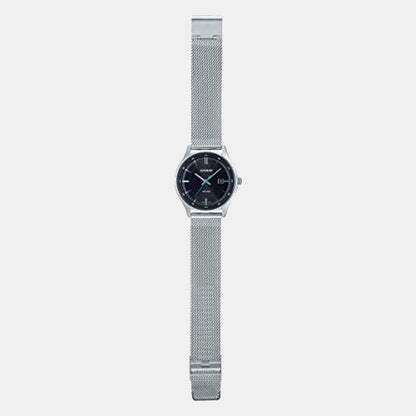 Enticer Men Quartz Black Dial Analog Mesh Watch A2106