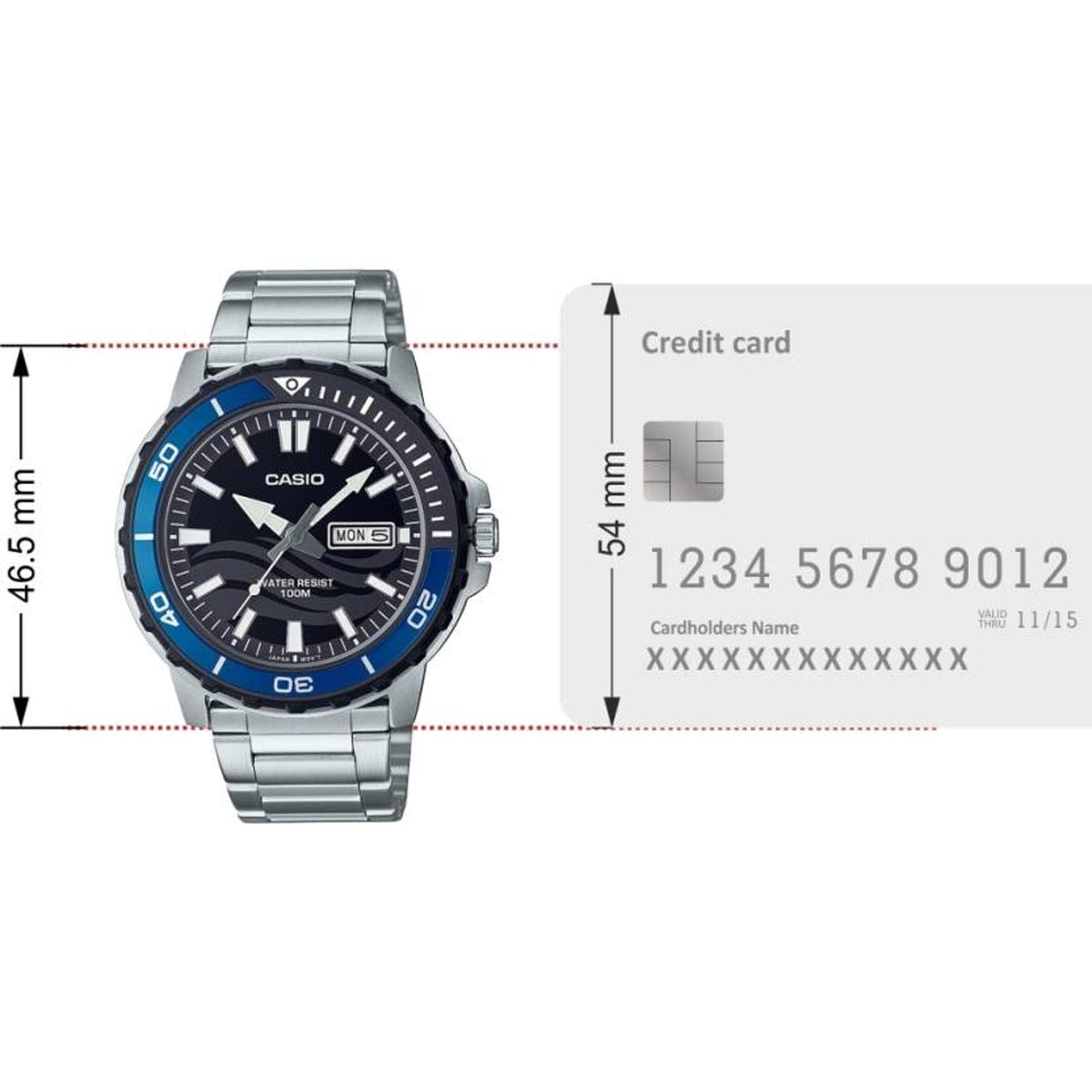 Enticer Men Quartz Black Dial Analog Stainless Steel Watch A2117