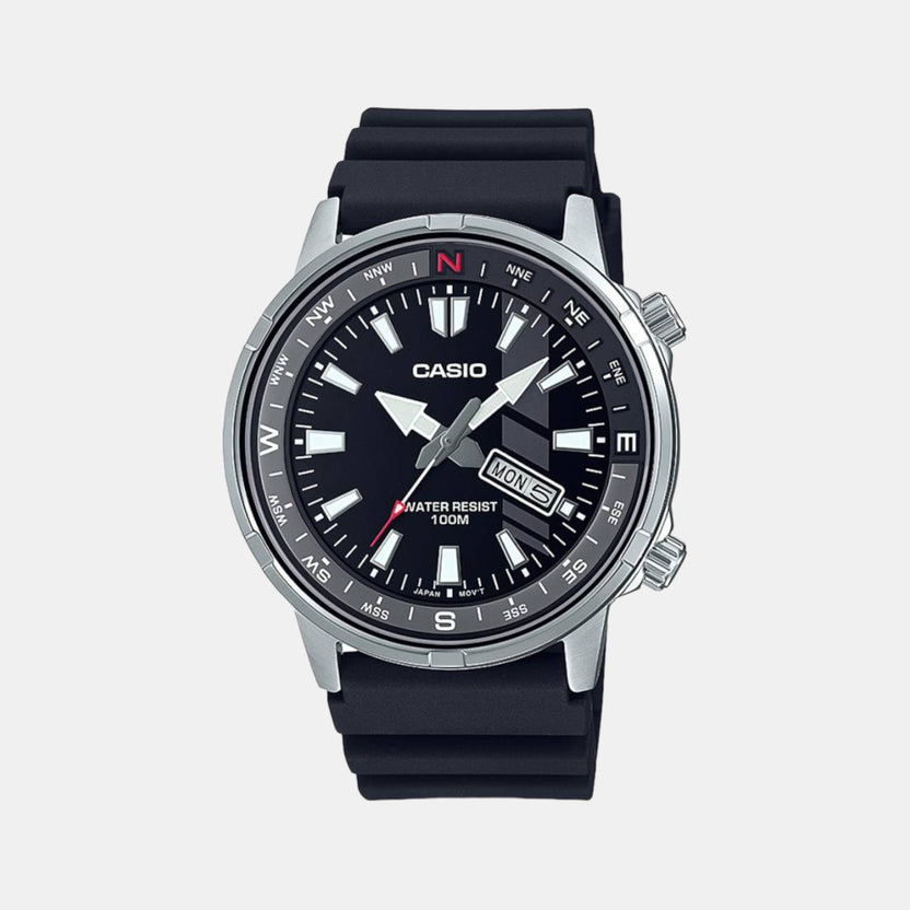 Enticer Men Quartz Black Dial Analog Resin Watch A2115