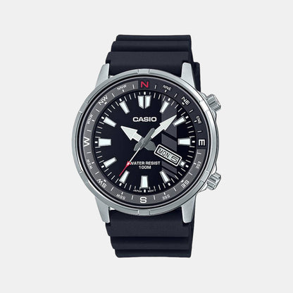 Enticer Men Quartz Black Dial Analog Resin Watch A2115