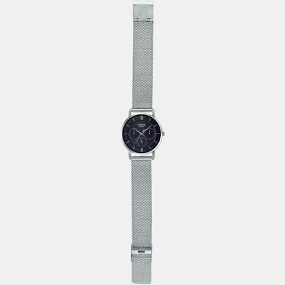 Enticer Men Quartz Black Dial Chronograph Mesh Watch A1920