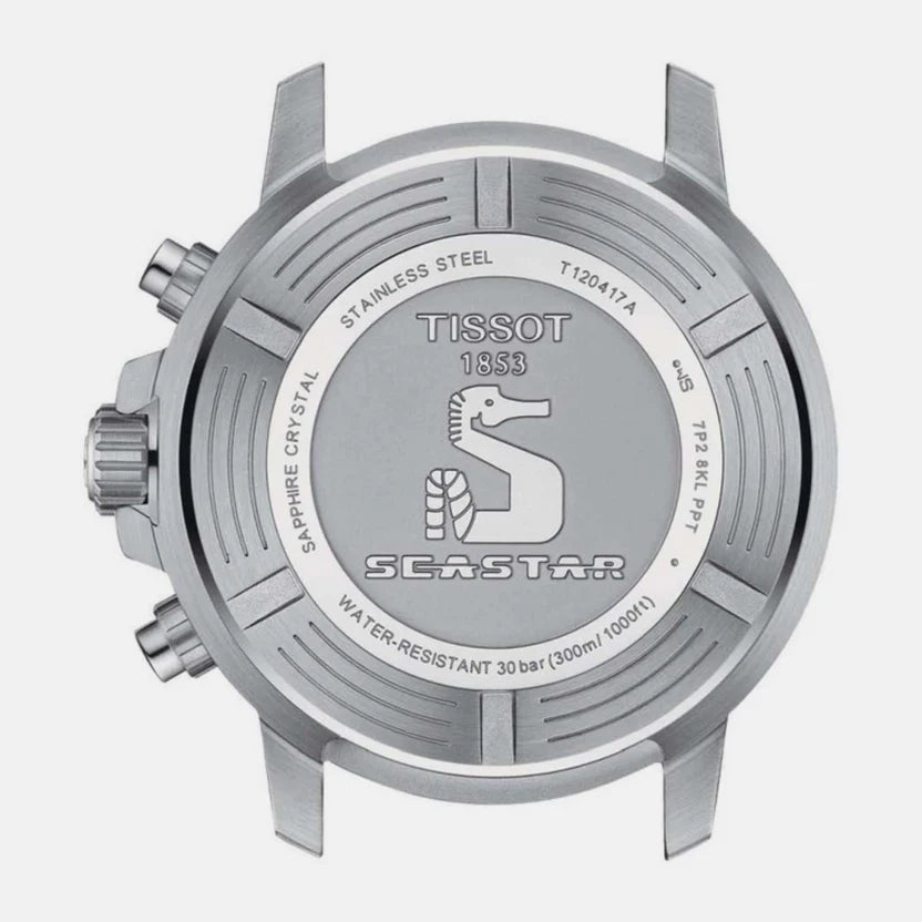 Tissot Seastar 1000 Men Quartz Black Dial Chronograph Silicone Watch T1204171705103