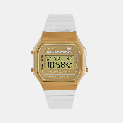 Casio Vintage Unisex Quartz Gold Dial Digital Resin Watch D307