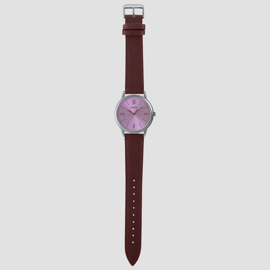 Enticer Men Quartz Pink Dial Analog Leather Watch A2012