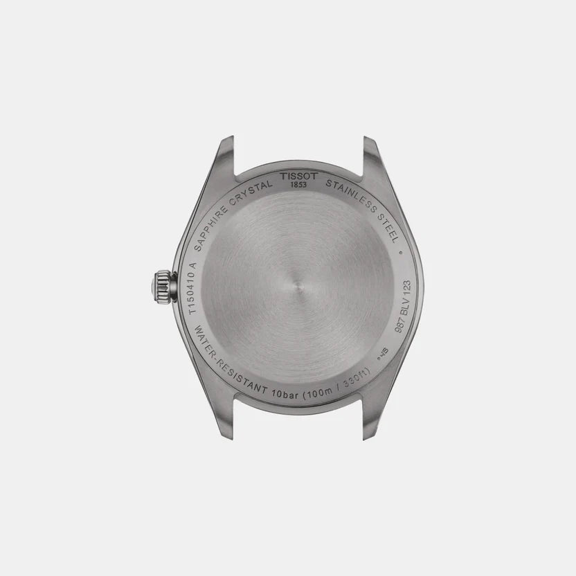 Tissot PR 100 Men Quartz Silver Dial Analog Leather Watch T1504101603100