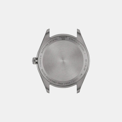 Tissot PR 100 Men Quartz Silver Dial Analog Leather Watch T1504101603100