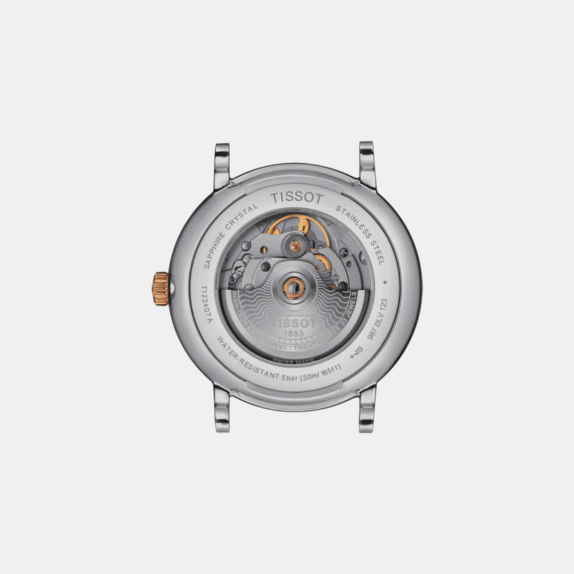 Tissot Carson Men Automatic Silver Dial Analog Stainless Steel Watch T1224072203101