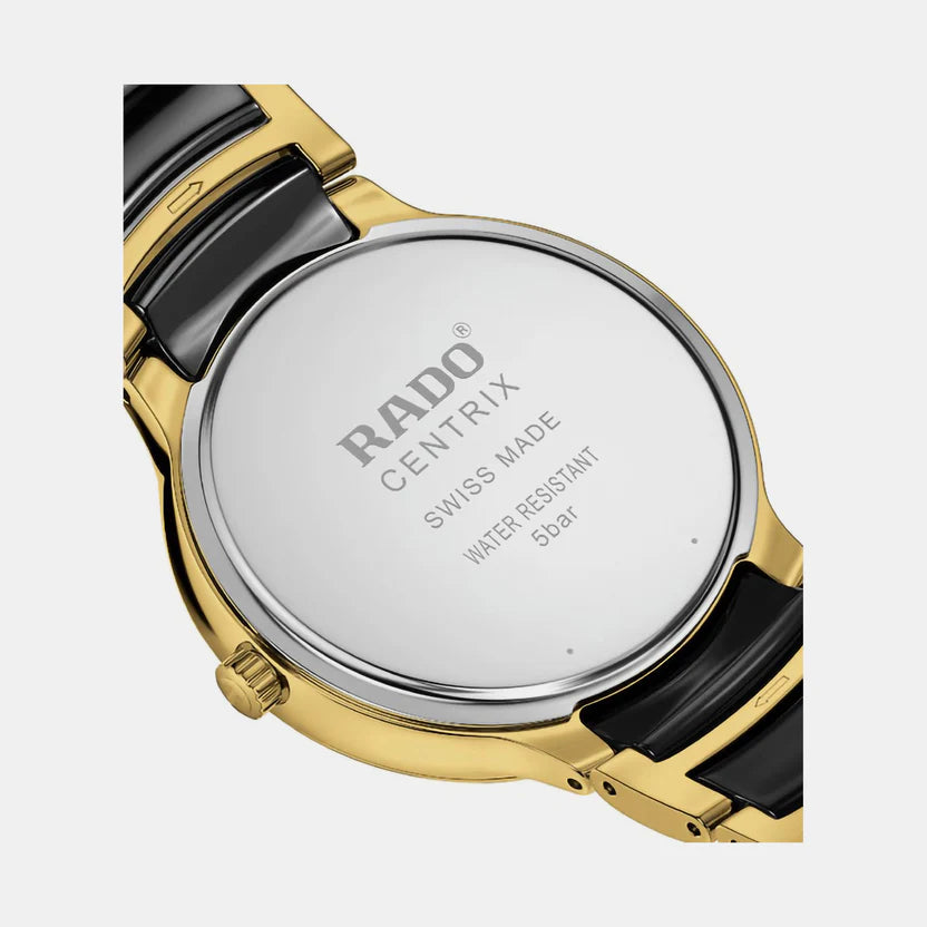 Rado Centrix Unisex Quartz Black Dial Chronograph Ceramic Watch R30022152