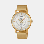 Enticer Men Quartz White Dial Analog Mesh Watch A2138