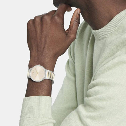 Movado Bold Men's Beige Analog Stainless Steel Watch 3601075