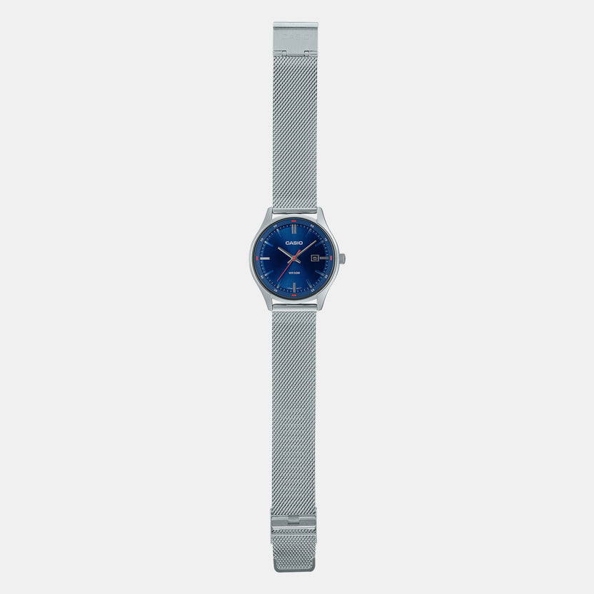 Enticer Men Quartz Blue Dial Analog Mesh Watch A2107