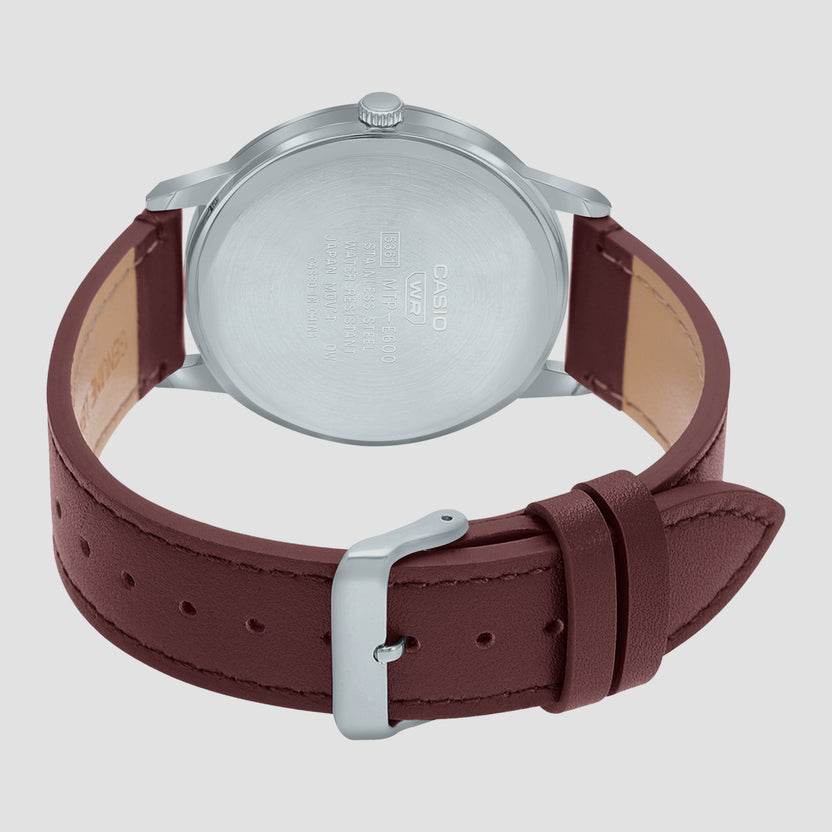Enticer Men Quartz Pink Dial Analog Leather Watch A2012