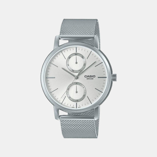 Enticer Men Quartz White Dial Chronograph Stainless Steel Watch A2066