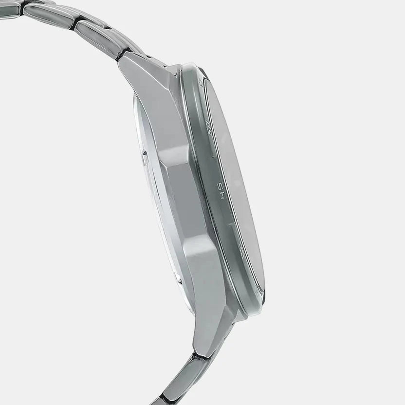 Casio Edifice Men Quartz Grey Dial Chronograph Stainless Steel Watch EX494