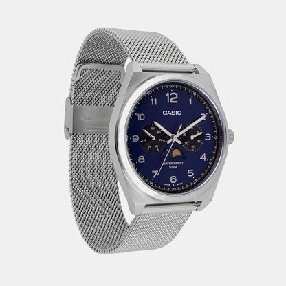 Enticer Men Quartz Blue Dial Chronograph Mesh Watch A2179
