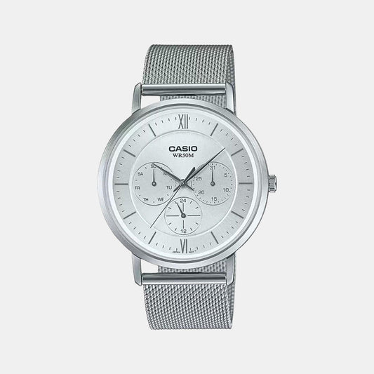 Enticer Men Quartz White Dial Chronograph Mesh Watch A1922