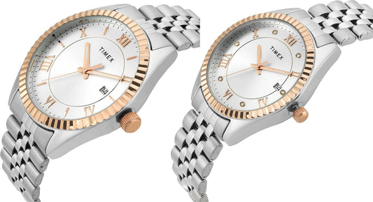 TIMEX Trendline Round 43mm Silver Dial Analog Watch  - For Couple TW00PR343
