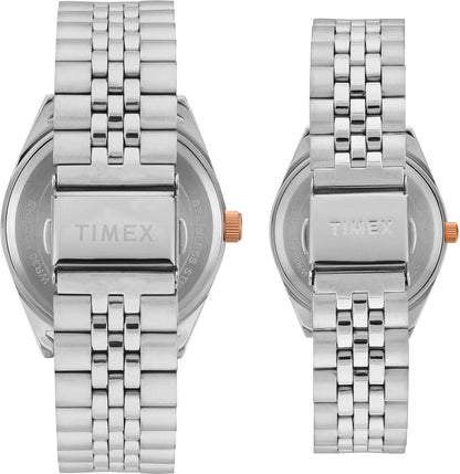 TIMEX Trendline Round 43mm Silver Dial Analog Watch  - For Couple TW00PR343