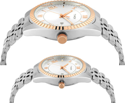 TIMEX Trendline Round 43mm Silver Dial Analog Watch  - For Couple TW00PR343