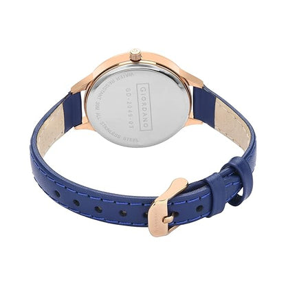 Giordano Women's Rose Gold Dial Leather Analogue Watch - GD-2049-03