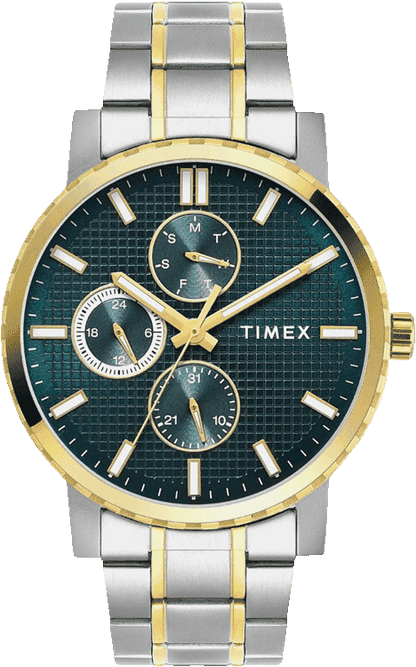 Timex Trendline Men Quartz Blue Dial Multi-Function Stainless Steel Watch TWEG34701