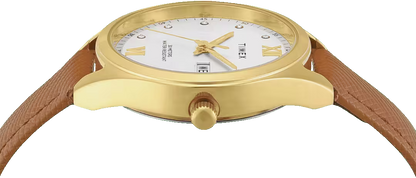 Timex Trendline Women Quartz Silver Dial Analog Leather Watch TWEL26803