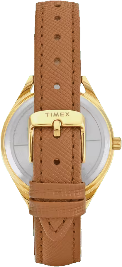 Timex Trendline Women Quartz Silver Dial Analog Leather Watch TWEL26803